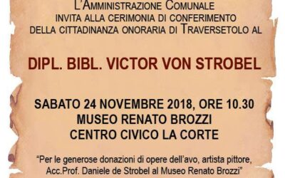 CONFERIMENTO DELLA CITTADINANZA ONORARIA A VICTOR VON STROBEL